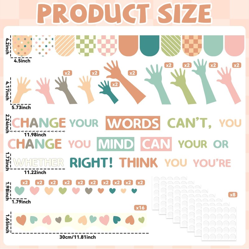 Growth Mindset Bulletin Board Set Motivational Inspirational Themed Classroom Bulletin