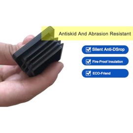 Square Plastic Plugs, 12 Pack 1" Inch Insert End Caps for Square Tubing Post，Black Chair Leg caps for Metal Tubing, Fence, Glide Insert for Pipe Post, Chairs and Furniture