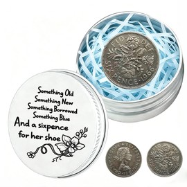 1966 Silver Sixpence Coin in Keepsake Tin – Good Luck Charm