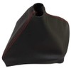 AERZETIX: Gear Stick Gaiter Faux Leather Black with Red Stitching