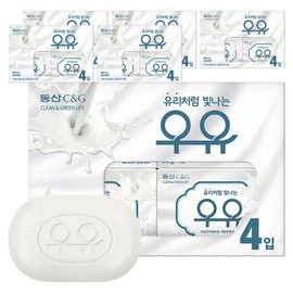 Dongsan C&G Milk Soap, 90g, 24 Pieces / 동산씨앤지 우유비누, 90g, 24개입