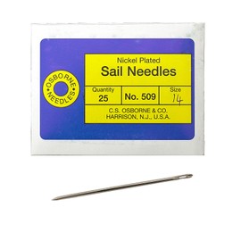 C.S. Osborne Pack of 25 Triangular Point Sail Needles #509, Size 14 Gauge