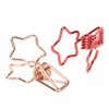 100 Pcs Binder Clips Hollow Cute Star Shape Sturdy Metal