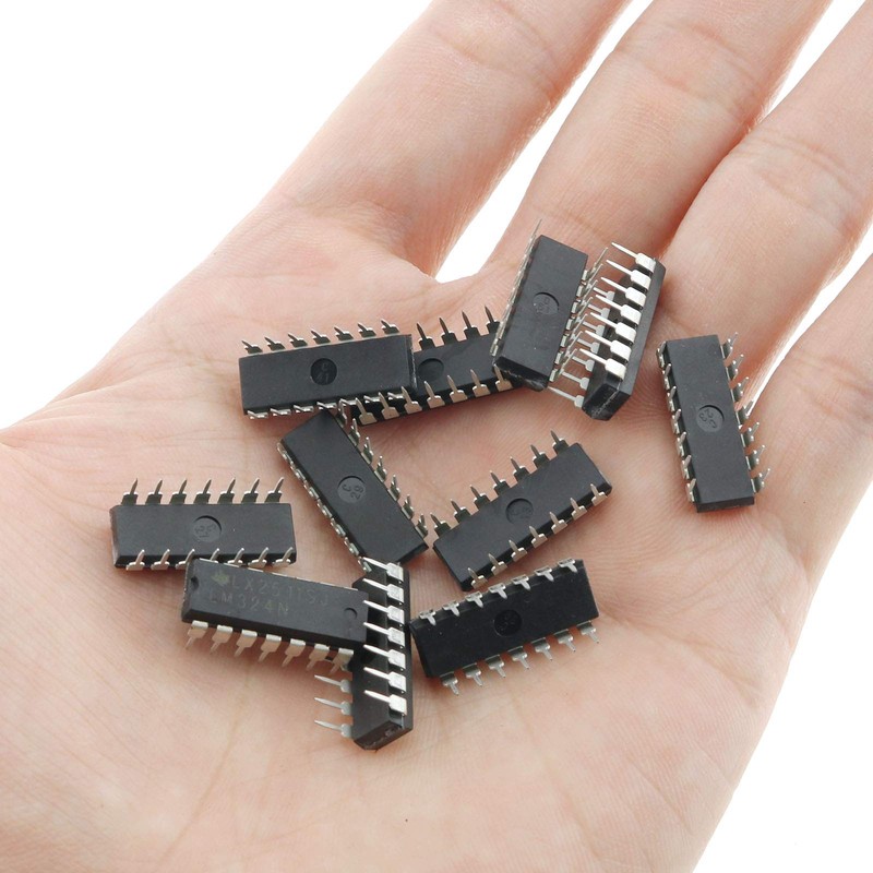 E-outstanding LM324N Quad Op-Amp 10PCS LM324 DIP14 Quadruple Operational Amplifier