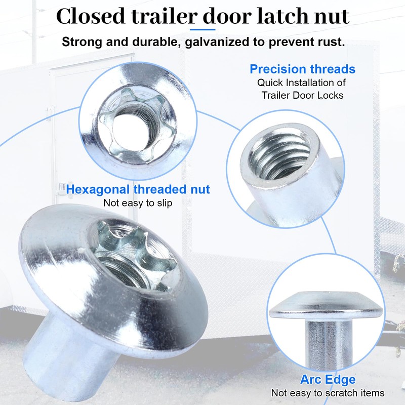 Domed Head Nut Torx Barrel 5/16" Thread Cargo Trailer Door