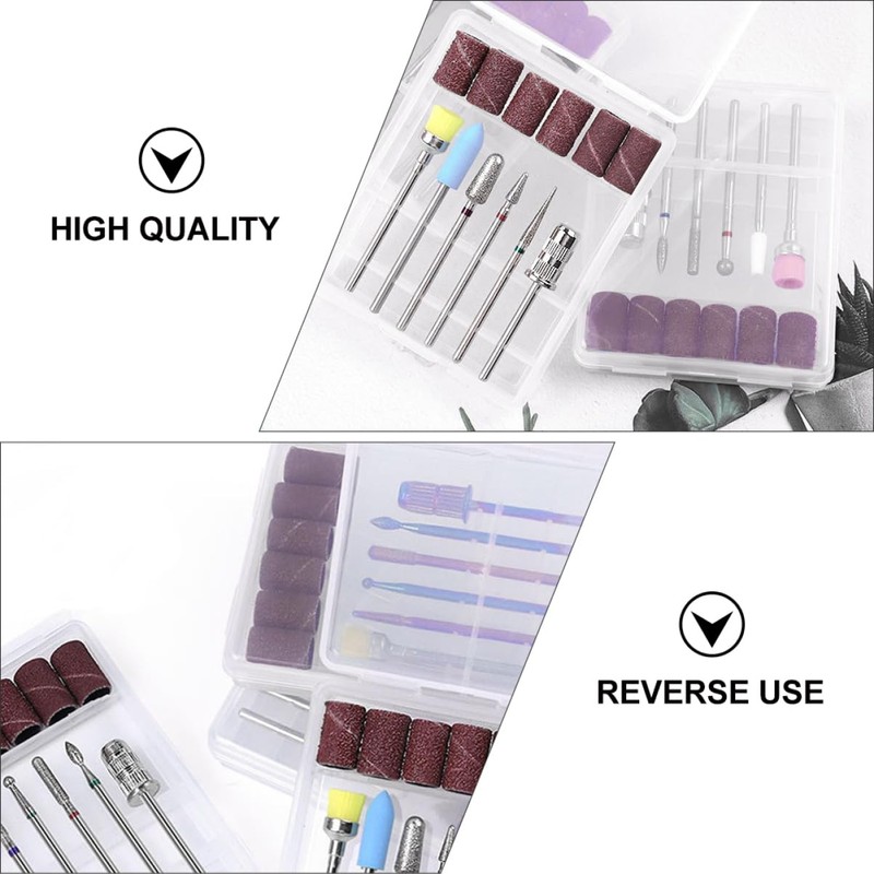 Kisangel 1set Alloy Nail Drill Bits Set Sanding Manicure Drill