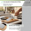 Anmarko Stainless Steel Spatula with Wooden Handle, Food Spatula with