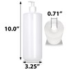 32 oz Large Clear Natural Refillable Plastic Squeeze Bottle White