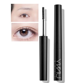 Lynlyulinger Mascara, Makeup Base for Eyelashes, Waterproof Formula, Mini Mascara, Lightweight, Fade-Resistant, Dense Volume, Damage-Resistant, Curl, Long, Long Lasting, Drop with Hot Water