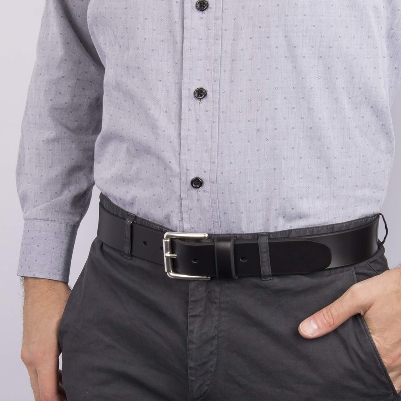 Docker's Men's Essential Casual Leather Belt, Black