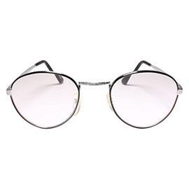 Round Silver Frame Old School True Vintage 80s 90s Reader 1.25 Reading Glasses