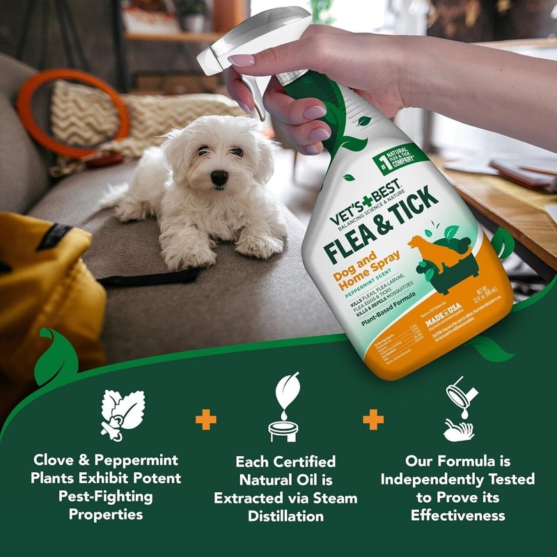 Vet's Best Flea and Tick Home Spray Flea Treatment for