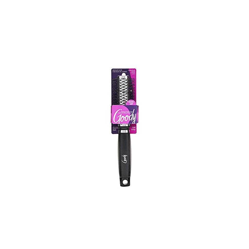 GOODY Gelous Grip Round Brush, Black, Purple or Red, 1CT