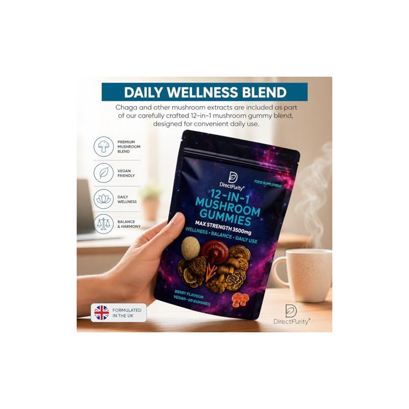 12-in-1 Mushroom Gummies Complex – 3500mg Includes,Lions Mane and Reishi