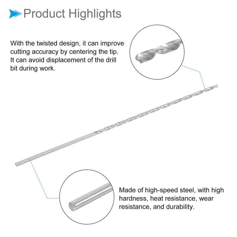 CoCud Extra Long Twist Drill Bit 2.5mm x 160mm High