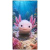 Violetpos Original Axolotl Beach Towel - Underwater Diving Animals Series