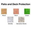 24" Diameter Round Fireproof Mat for Outdoor Patio and Deck