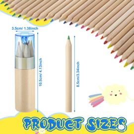 Fulmoon 100 Pack Mini Colored Pencils with Sharpener Portable Coloring Pencils for Kids Designed for Drawing and Sketching Ideal for Students and Christmas School Classroom Supplies(Classic Colors)