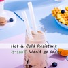 Extra Wide Bamboo Boba Straws Disposable - Pack of 200