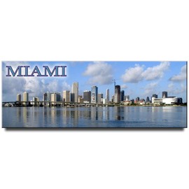 Miami Skyline Panoramic Fridge Magnet Florida Travel Souvenir