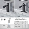 GENBONS Black Bathroom Faucet Waterfall Single Handle Bathroom Sink Faucet