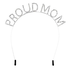Boland 90633 Tiara Proud Mom, Headband for Baby Shower, Carnival and Theme Party, Gift for Birth