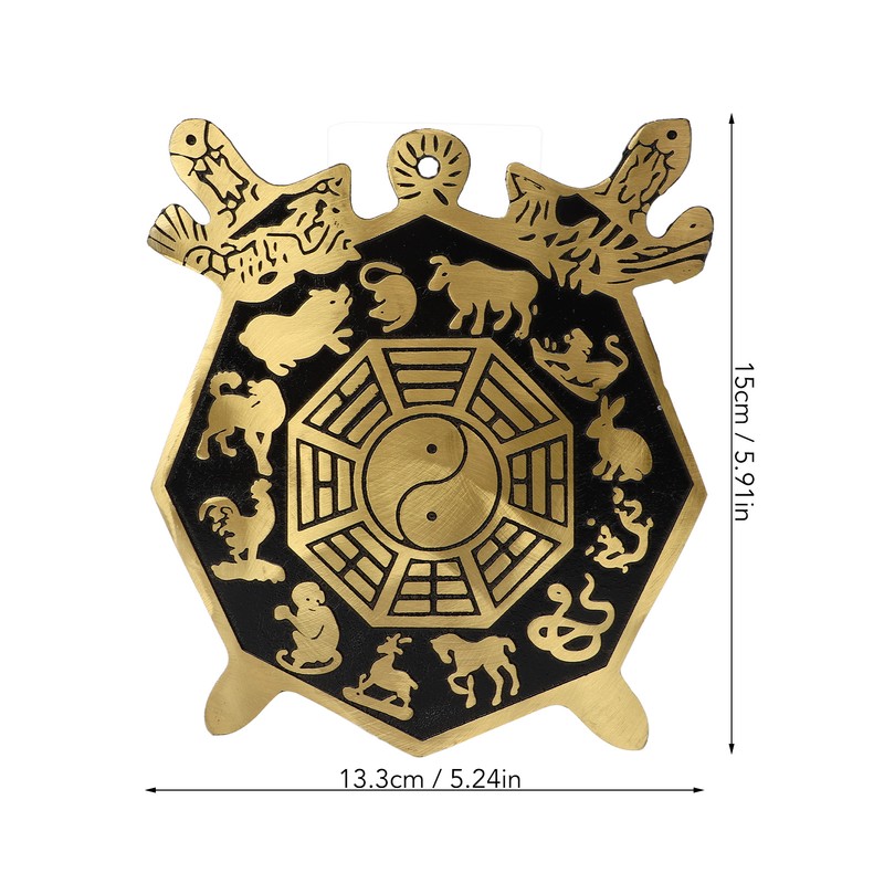 Bagua Mirror Strong Brass 12 Animal Signs Bring Auspiciousness Hermony
