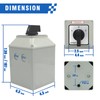 KEYMOO 63A Rotary Changeover Switch with Exterior Box, 4NO 4NC