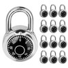 HZSY Combination Padlock 12 Pack, Fixed Dial Combination Padlock with