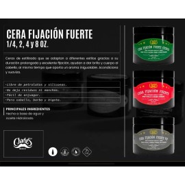 Cera Fijación Fuerte Citrica 4 Oz Cabello Y Barba Charle´s