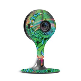 MightySkins Skin Compatible with Nest Cam Indoor Security Camera - Psychedelic | Protective, Durable, and Unique Vinyl Decal wrap Cover | Easy to Apply, Remove, and Change Styles | Made in The USA