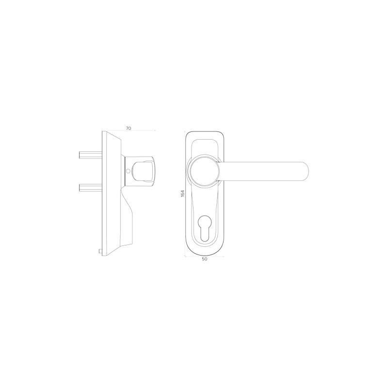 ZEROplus Briton 1413, Outside Access Device, Knob or Lever Handle,