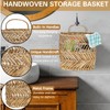 YOUEON Large Woven Hanging Storage Basket, 12x5x14 Inch Natural Water