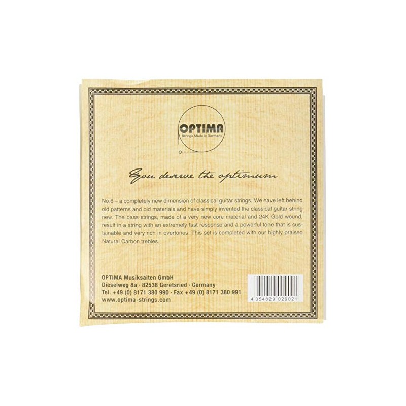 Classical Guitar Strings Set No. 6 24 Carat Gold Carbon