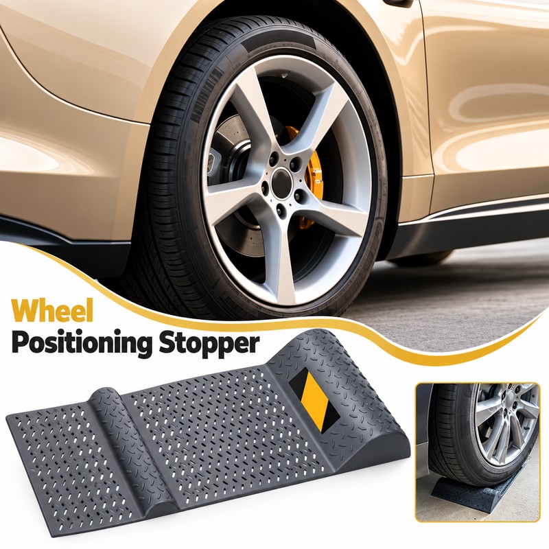 Non-Slip Car Wheel Chock Parking Mat – High-Density PP Anti-Skid