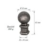 UHRIG Fence Spike with Iron Ball Forged Steel Rustic Wrought