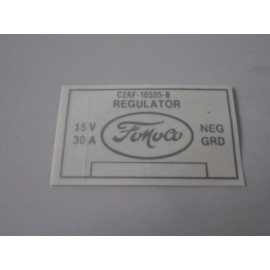 jim osborn reproduction 1962-64 Reproduction Ford Voltage Regulator Decal