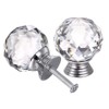 4pcs Crystal Knobs, 40mm Door Knobs Diamond Shape Design Crystal