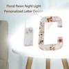 Floral Resin Letter Light Dry Flower and Alphabet Shape LED