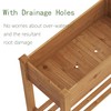 GHWIE Raised Garden Bed with Shelf,Elevated Wooden Planter Box with