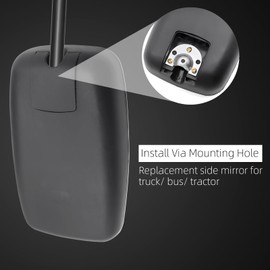2PCS 12.6x7.5 inch Large Truck mirrors-Glass tractor mirrors-Side Mirrors for Truck, Towing, Tractor, Van and Bus