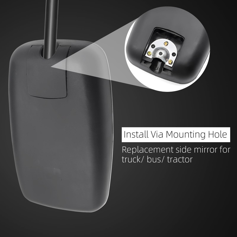 2PCS 12.6x7.5 inch Large Truck mirrors-Glass tractor mirrors-Side Mirrors for