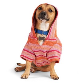 Youly Pink Baja Dog Hoodie, Medium