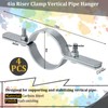 MorningRo 4 Pcs 4 Inch Pipe Riser Clamps Vertical Hanger