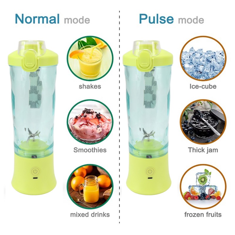 Portable Blender USB Rechargeable 20oz 600ml Personal Size Mini 6
