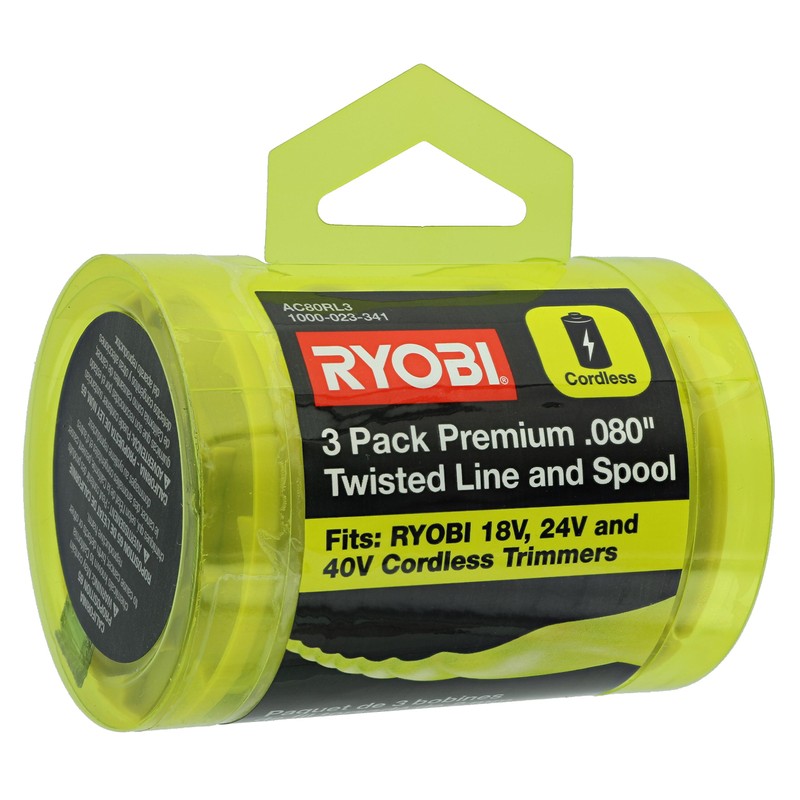 Ryobi One PLUS+ AC80RL3 OEM .080 Inch Twisted Line and