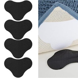 4 Pcs Rug Anti Slip Grippers Rug Grip, Non Slip Rug Pads To Keep Your Area Rug Flat on Hardwood Floors and Tiles Suitable Carpet Grippers for Marble Wooden Floors & for all types & sizes of Rugs