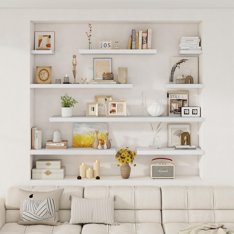 Fun Memories Small Floating Shelves for Wall - 8 Inch