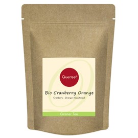 Quertee Sencha Green Organic Tea "Cranberry Orange" Organic Tea with Fruity Fresh Cranberry Orange Flavour (200 g)