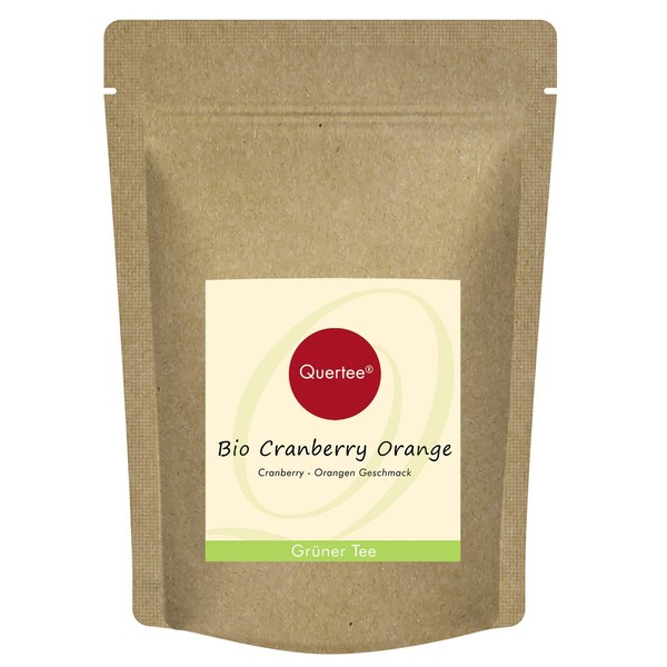 Quertee Sencha Green Organic Tea "Cranberry Orange" Organic Tea with
